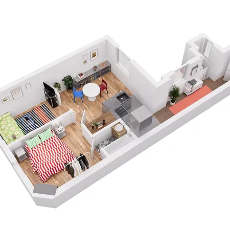 Appartement Loft Coloré - à 2 Pas Du Jardin Darcy