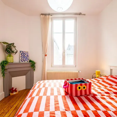 Appartement Loft Coloré - à 2 Pas Du Jardin Darcy Dijon